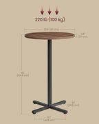 Round Cocktail Table, Set of 2, with Metal Frame and Cross Base, alternate view 3