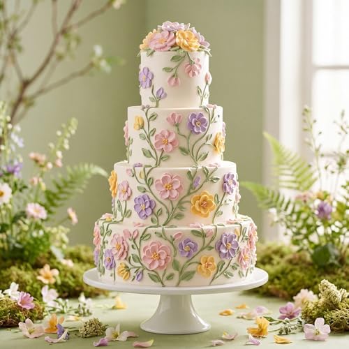 Round Foam Cake Dummy Set for Wedding Display, Nesting, 4 Tier in white, alternate view 2