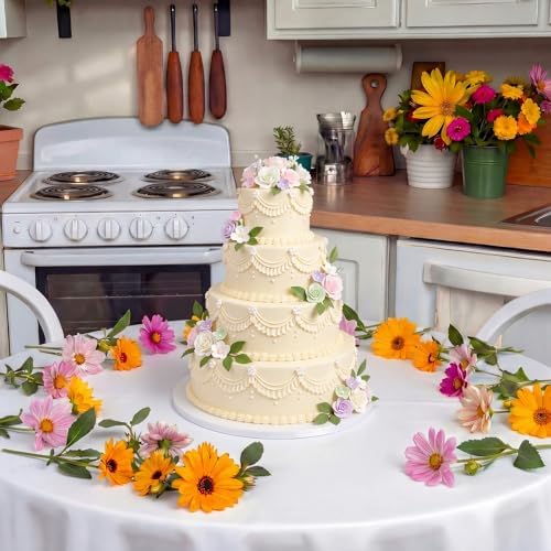 Round Foam Cake Dummy Set for Wedding Display, Nesting, 4 Tier in white, alternate view 6