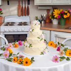 Round Foam Cake Dummy Set for Wedding Display, Nesting, 4 Tier in white, alternate view 6