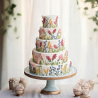 Round Foam Cake Dummy Set for Wedding Display, Nesting, 5 Tier in white, alternate view 2