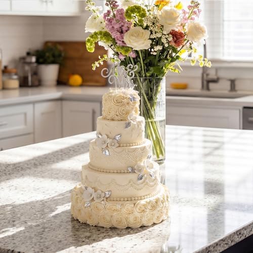 Round Foam Cake Dummy Set for Wedding Display, Nesting, 5 Tier in white, alternate view 6