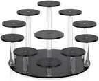 Round Jewelry Stand Acrylic Display Riser Stands Dessert Tower Display Tower for Watch, Jewelry, Rings