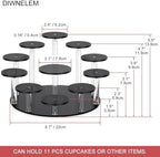 Round Jewelry Stand Acrylic Display Riser Stands Dessert Tower Display Tower for Watch, Jewelry, Rings, alternate view 3