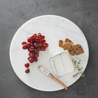 Round Marble Cheese Board 11.8 Inch Charcuterie Cutting Tray Marble Serving Decorative for Decoration