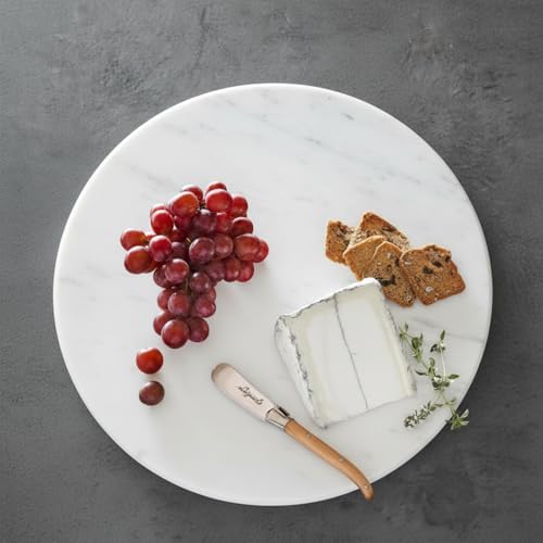 Round Marble Cheese Board 11.8 Inch Charcuterie Cutting Tray Marble Serving Decorative for Decoration