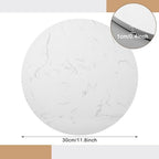 Round Marble Cheese Board 11.8 Inch Charcuterie Cutting Tray Marble Serving Decorative for Decoration, alternate view 2