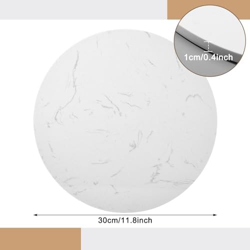 Round Marble Cheese Board 11.8 Inch Charcuterie Cutting Tray Marble Serving Decorative for Decoration, alternate view 2