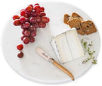 Round Marble Cheese Board 11.8 Inch Charcuterie Cutting Tray Marble Serving Decorative for Decoration, alternate view 3
