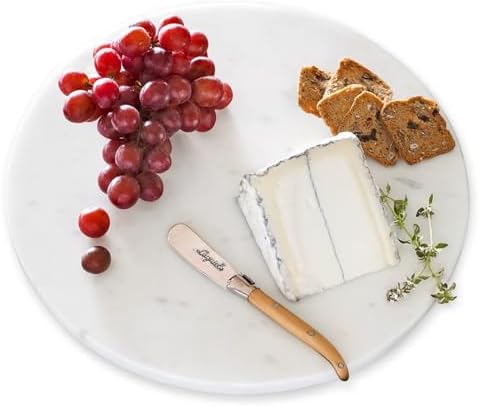 Round Marble Cheese Board 11.8 Inch Charcuterie Cutting Tray Marble Serving Decorative for Decoration, alternate view 3
