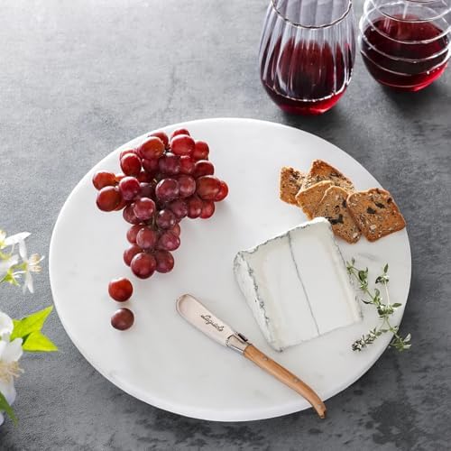 Round Marble Cheese Board 11.8 Inch Charcuterie Cutting Tray Marble Serving Decorative for Decoration, alternate view 4