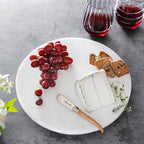 Round Marble Cheese Board 11.8 Inch Charcuterie Cutting Tray Marble Serving Decorative for Decoration, alternate view 4
