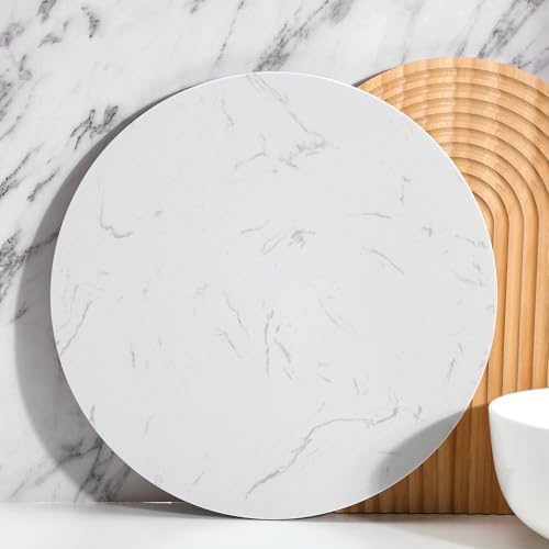 Round Marble Cheese Board 11.8 Inch Charcuterie Cutting Tray Marble Serving Decorative for Decoration, alternate view 5