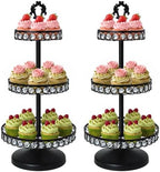 Round Metal Cupcake Tray Set, Crystal Dessert Display Stand for Weddings, Birthdays, Anniversaries, Party