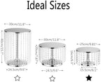 Round Metal Mirrored Cake Stand, Cake Stand with Crystal Beads, Wedding Silver Decorating Stand Display Plate, alternate view