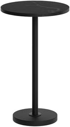 Round Side Table, Small Drink Table, Pedestal Martini Table, End Table for Small Spaces in Living Room, Bedroom