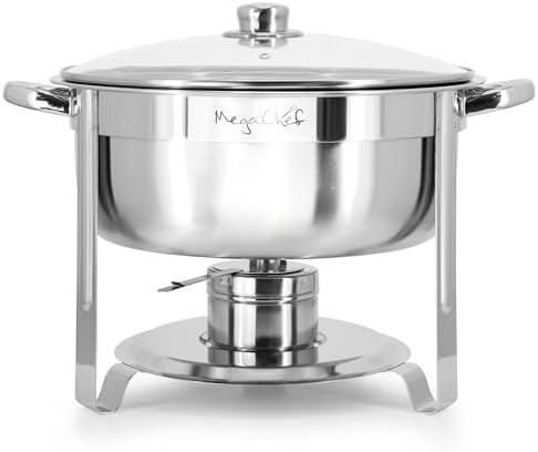 Round Stainless Steel Professional Kitchen Chafing Dish/Food Warmer/Buffet Server Serving Trays/Bowls (7.9, alternate view 3