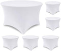 Round Table Covers - 6 Pack 60x30 Inch Table Cloth - White in 60x30 Inch in White