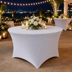 Round Table Covers - 6 Pack 60x30 Inch Table Cloth - White in 60x30 Inch in White, alternate view 7