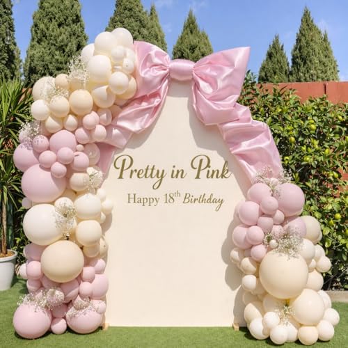 Round Top Arch Backdrop Cover - 5FT Spandex Arch Stand Cover for Bridal, Birthday, Wedding, Baby Shower &, alternate view 3
