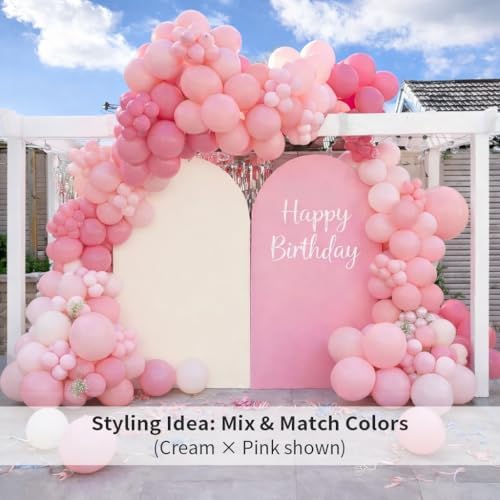Round Top Arch Backdrop Cover, 6FT+7.2FT (Set of 2), Spandex Arch Stand Cover for Bridal, Birthday, Wedding, alternate view 3