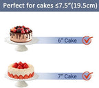 Round White Ceramic Cake Stand 8 Inch, Decorative Cupcake Stand, Dessert Display Plates for Snacks and Cookies, alternate