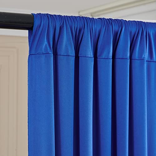 Royal Blue and White Party Backdrop Curtains 10x10 Feet, 4 Panels Wrinkle-Free Polyester Drapes for Wedding, alternate view 5