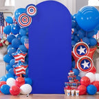 Royal Blue Arch Backdrop Cover 6.6FT Spandex Fitted Wedding Arch Stand Covers Round Top Chiara Arch Covers, alternate view 2