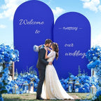 Royal Blue Arch Backdrop Cover 6.6FT Spandex Fitted Wedding Arch Stand Covers Round Top Chiara Arch Covers, alternate view 5