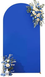 Royal Blue Arch Backdrop Cover for Wedding, 7.2FT Royal Blue Arch Cover Stretchy Backdrops, Double-Sided Arch