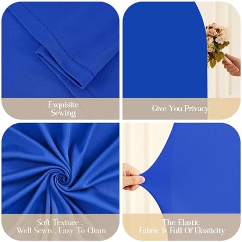 Royal Blue Arch Backdrop Cover for Wedding, 7.2FT Royal Blue Arch Cover Stretchy Backdrops, Double-Sided Arch, alternate view