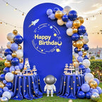 Royal Blue Arch Cover 6FT Spandex Fitted Wedding Arch Stand Covers Round Top Chiara Stretchy Backdrop Cover for