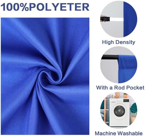Royal Blue Backdrop Background - 10ftx10ft Blue Photo Backdrop for Photoshoot Photography Background Screen, alternate view 2