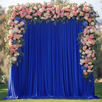 Royal Blue Backdrop Curtain for Parties Backdrop Drapes 10x10FT in 10FTx10FT in Royal Blue