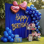 Royal Blue Backdrop Curtain for Parties Backdrop Drapes 10x10FT in 10FTx10FT in Royal Blue, alternate view 4