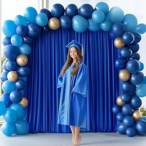 Royal Blue Backdrop Curtain for Parties Backdrop Drapes 10x10FT in 10FTx10FT in Royal Blue, alternate view 6