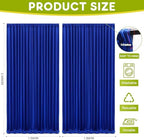 Royal Blue Backdrop Curtain for Parties Backdrop Drapes 10x8FT in 10FTx8FT in Royal Blue, alternate view 2
