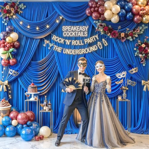 Royal Blue Backdrop Curtain for Parties Wrinkle Free Blue Photo Curtains Backdrop Drapes Fabric Decoration for, alternate