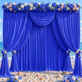 Royal Blue Backdrop Curtains 24 x 10 ft for Photo Background Wrinkle-Free in W4' x H10'(6 panels) in Royal Blue