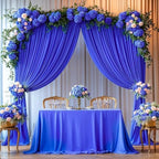 Royal Blue Backdrop Curtains 24 x 10 ft for Photo Background Wrinkle-Free in W4' x H10'(6 panels) in Royal Blue, alternate
