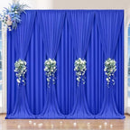 Royal Blue Backdrop Curtains 32 x 10 ft for Photo Background Wrinkle-Free in W4' x H10'(8 panels) in Royal Blue, alternate