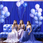 Royal Blue Backdrop Curtains 32 x 10 ft for Photo Background Wrinkle-Free in W4' x H10'(8 panels) in Royal Blue, alternate