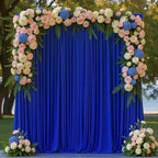 Royal Blue Backdrop Curtains Drapes for Party Wedding 5x8FT 2 Panel in 5'(W) x 8'(H), 2 panels in Royal Blue