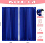 Royal Blue Backdrop Curtains Drapes for Party Wedding 5x8FT 2 Panel in 5'(W) x 8'(H), 2 panels in Royal Blue, alternate view