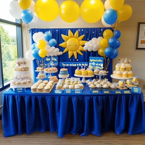 Royal Blue Backdrop Curtains Drapes for Party Wedding 5x8FT 2 Panel in 5'(W) x 8'(H), 2 panels in Royal Blue, alternate view