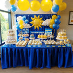 Royal Blue Backdrop Curtains Drapes for Party Wedding 5x8FT 2 Panel in 5'(W) x 8'(H), 2 panels in Royal Blue, alternate view