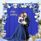Royal Blue Backdrop Curtains for Wedding Parties, 2 Panels Wrinkle Free Polyester Photo Back Drop Drapes Cloth, alternate