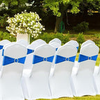 Royal Blue Chair Sashes 100 Pack Spandex Stretch Chair Band Sashes with Buckles for Folding Chairs Wedding Party, alternate