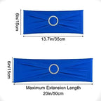 Royal Blue Chair Sashes 50 Pack Spandex Stretch Chair Band Sashes with Buckles for Folding Chairs Wedding Party, alternate