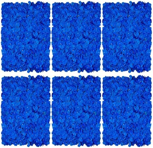 Royal Blue Flower Wall Panel Backdrops, 6 Pcs, 24 x 16 Inch in 24 x 16 Inch